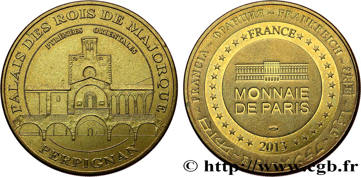 TOURISTIC MEDALS Médaille touristique, Palais des rois de Majorque MBC+