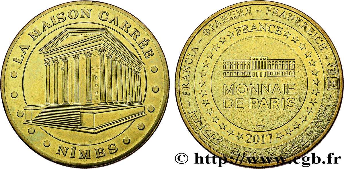 TOURISTIC MEDALS Médaille touristique, La maison carrée MBC+