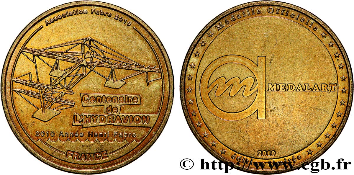 MÉDAILLES TOURISTIQUES Médaille touristique, Centenaire de l’hydravion AU