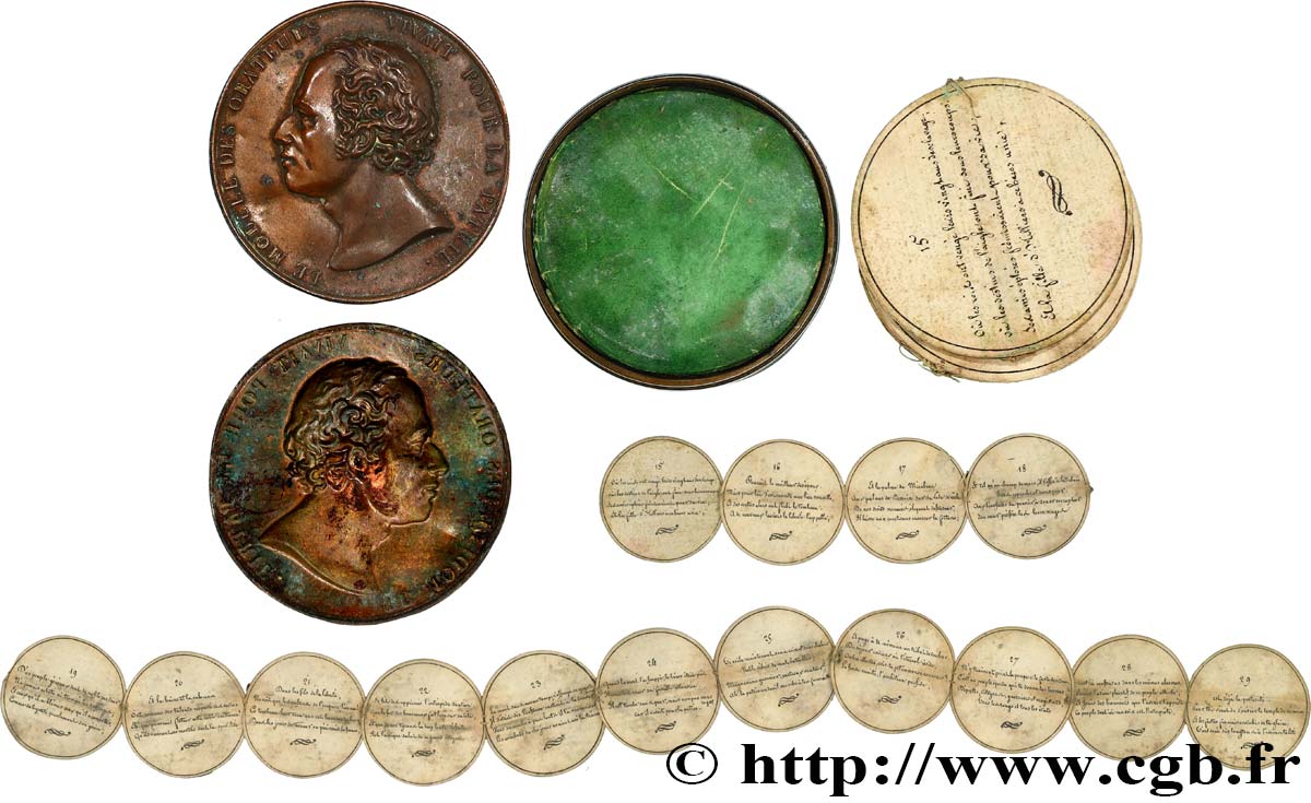 CHARLES X Boîte médaille, Dithyrambe prononcé sur la tombe du général Foy par M. Viennel TTB