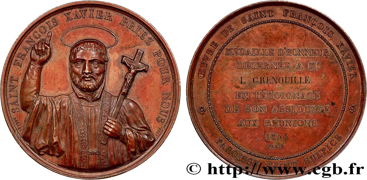 SECOND EMPIRE Médaille d’honneur, St François-Xavier TTB+