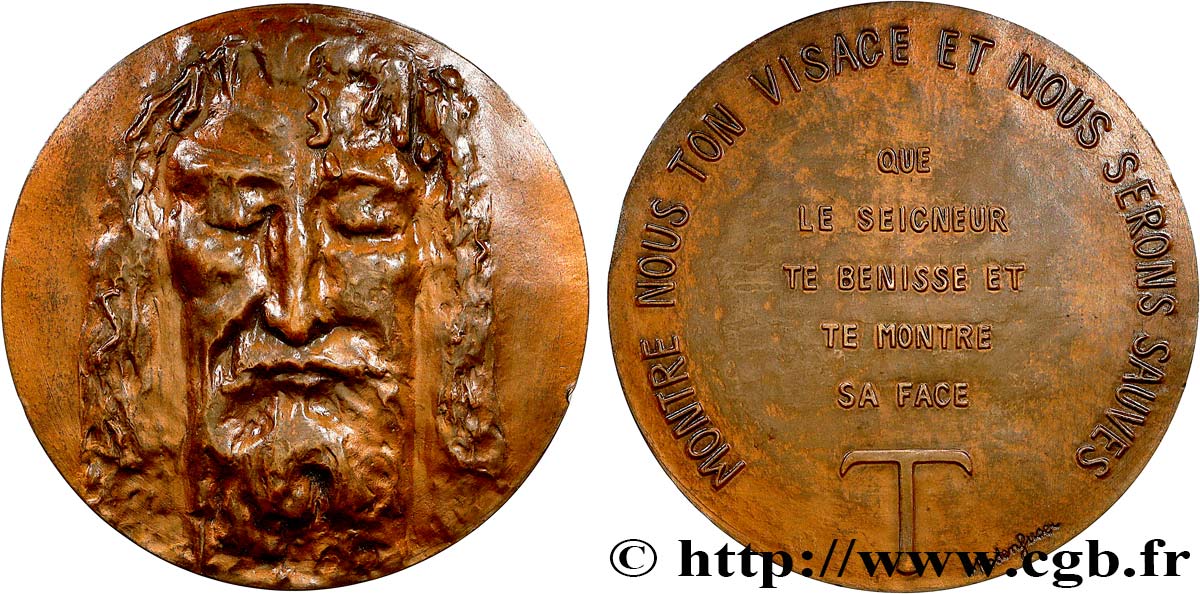 MÉDAILLES RELIGIEUSES Médaille, Visage du Christ AU