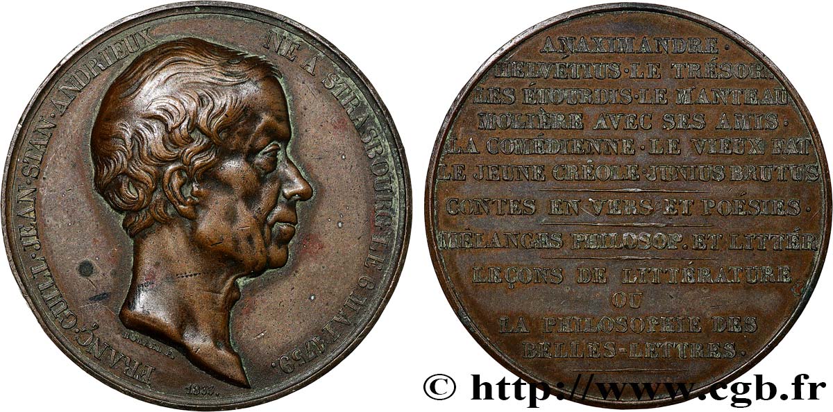 LOUIS-PHILIPPE Ier Médaille, Hommage à François Andrieux TTB