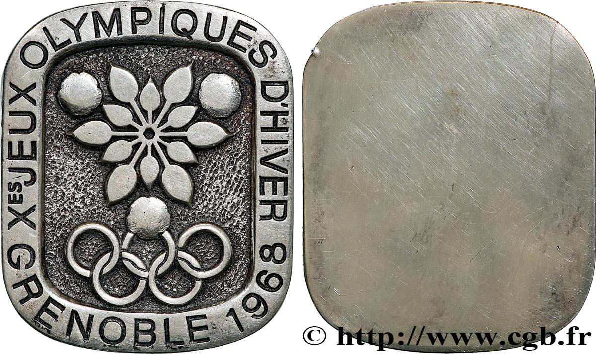 V REPUBLIC Médaille, Xes Jeux Olympiques d’Hiver de Grenoble AU
