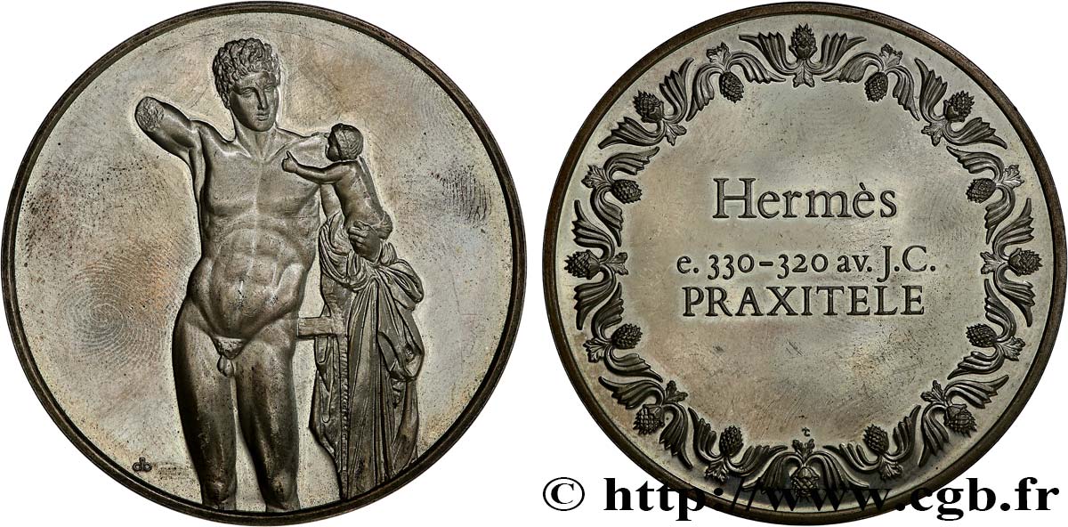 LES 100 PLUS GRANDS CHEFS-D OEUVRE Médaille, Hermès par Praxitèle TTB+