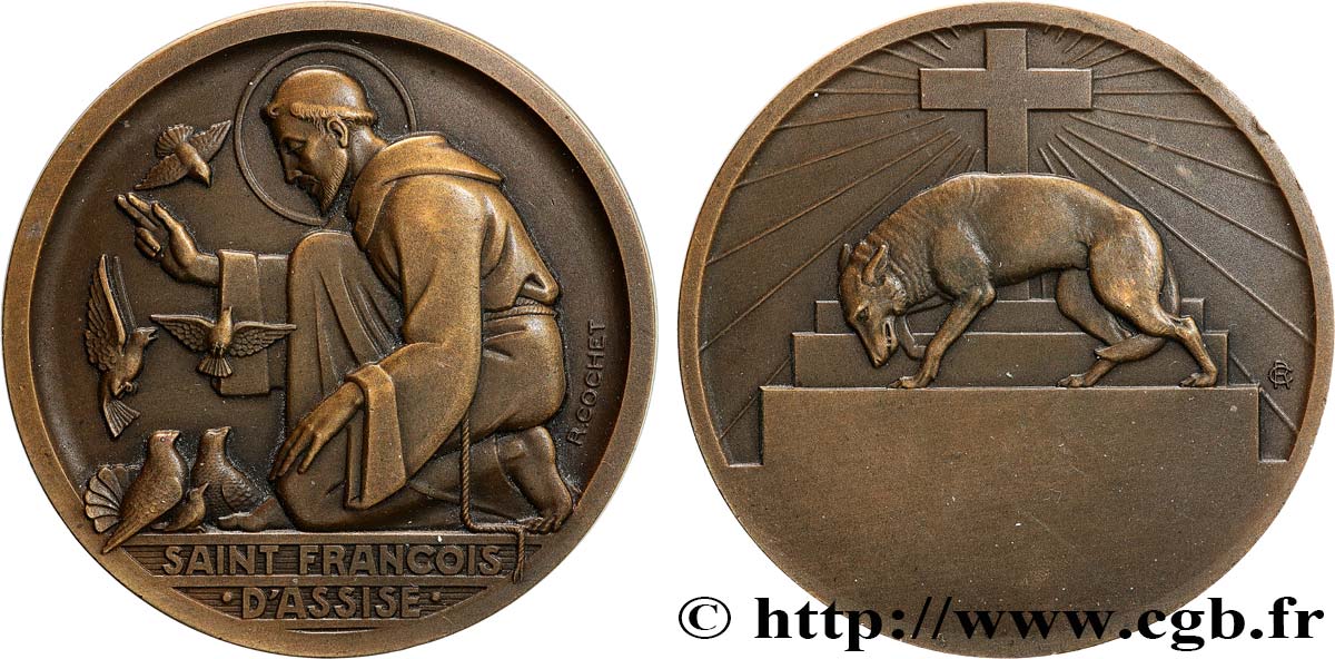 MÉDAILLES RELIGIEUSES Médaille, Saint François d’Assise, Compagnie de Navigation fVZ