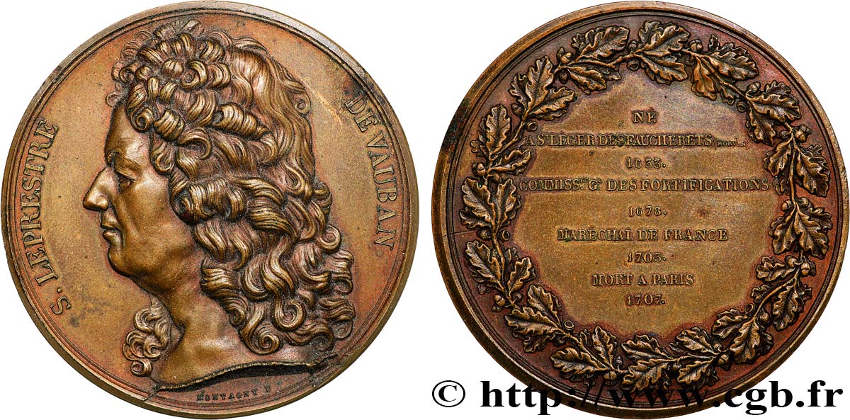 SCIENCE & SCIENTIFIC Médaille, Sébastien Le Prestre de Vauban AU