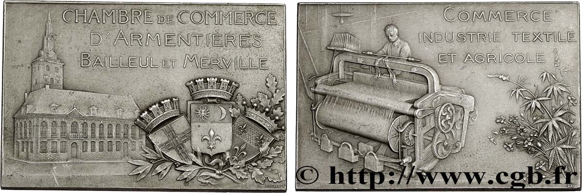 CHAMBERS OF COMMERCE / CHAMBRES DE COMMERCE Plaquette, Chambre de commerce d’Armentières, Bailleul et Merville  AU
