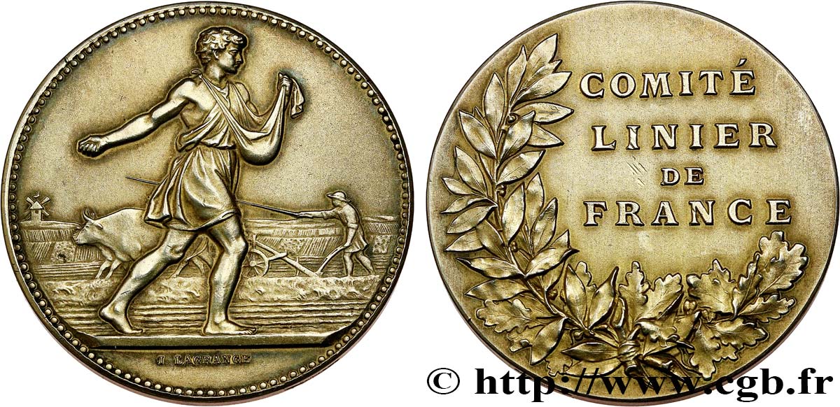 ENTREPRISES, INDUSTRIES ET COMMERCES DIVERS Médaille, Comité linier de France AU