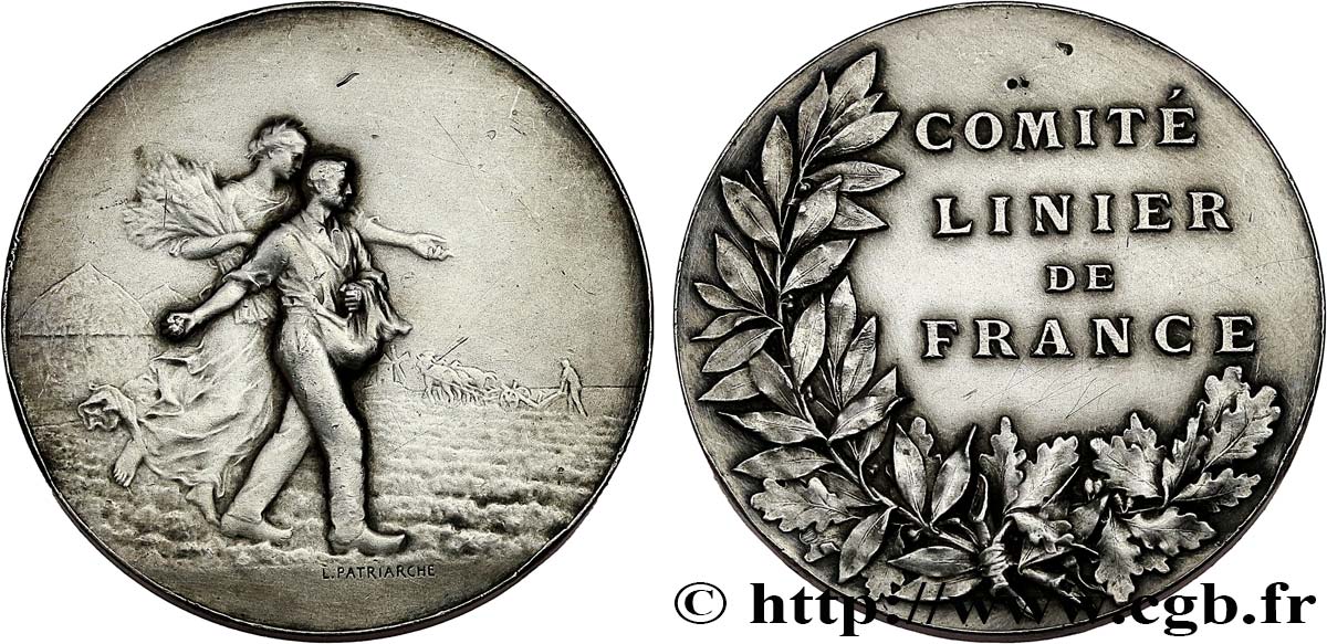 COMPANIES, INDUSTRIES AND MISCELLANEOUS TRADES Médaille, Comité linier de France VF