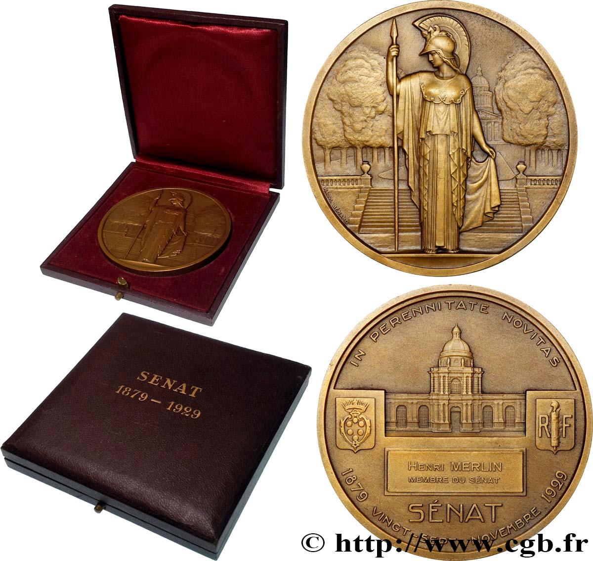 DRITTE FRANZOSISCHE REPUBLIK Médaille, Cinquantenaire du Sénat VZ