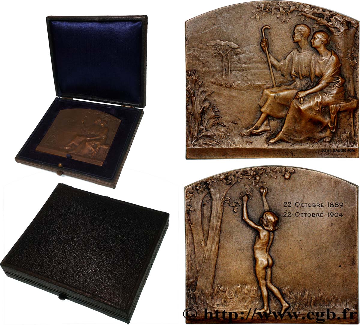 AMOUR ET MARIAGE Plaquette de mariage, Noces de cristal TTB+
