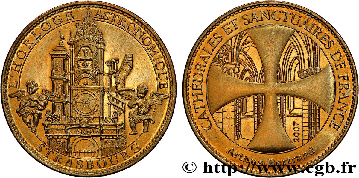 BUILDINGS AND HISTORY Médaille touristique, Horloge astronomique de Strasbourg VZ/fVZ