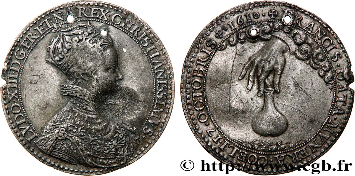 LOUIS XIII  Médaille, Sacre de Louis XIII à Reims SS