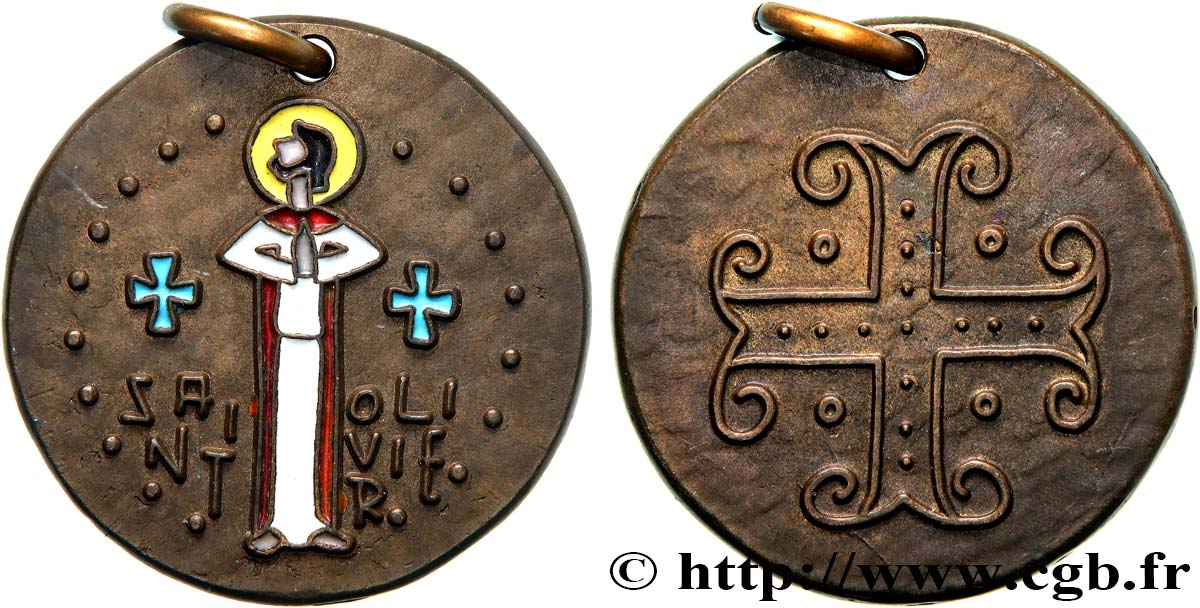 RELIGIOUS MEDALS Médaille, Saint Olivier AU