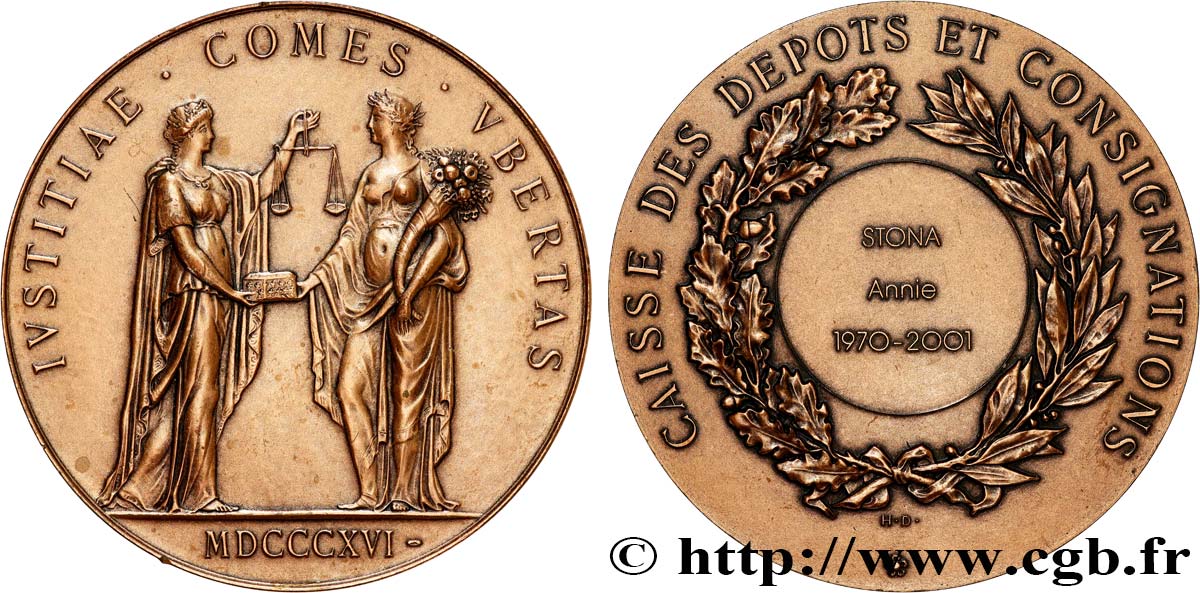 BANQUES - ÉTABLISSEMENTS DE CRÉDIT Médaille, Caisse des dépôts et consignations fVZ/VZ