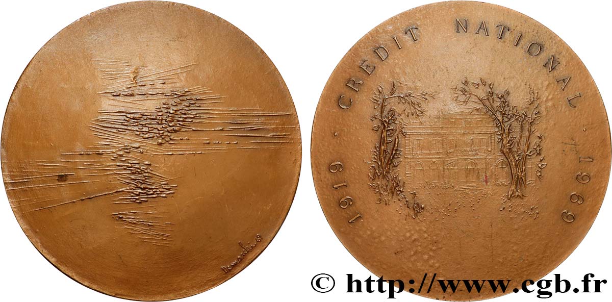 BANQUES - ÉTABLISSEMENTS DE CRÉDIT Médaille, 50 ans du Crédit National AU