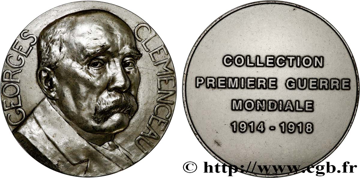 III REPUBLIC Médaille, Georges Clémenceau, Collection première guerre mondiale AU