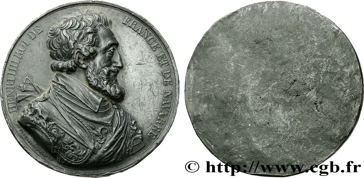 LOUIS-PHILIPPE Ier Médaille, Henri IV, tirage uniface TTB+