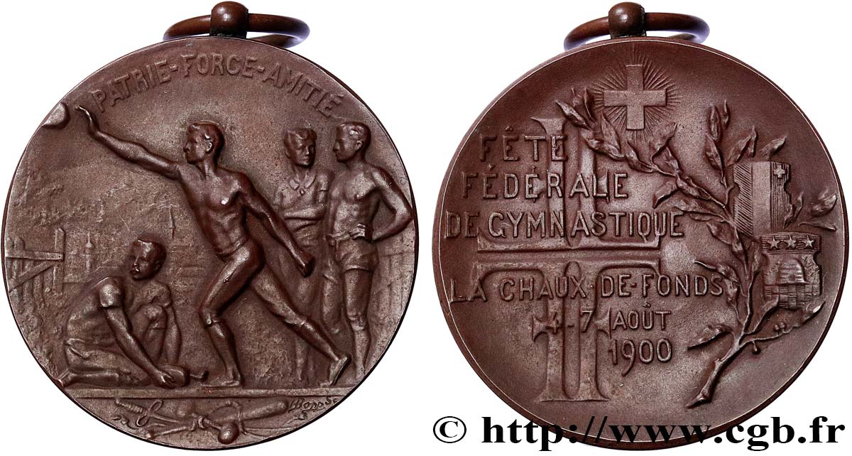 SUISSE Médaille, Fête fédérale de gymnastique AU