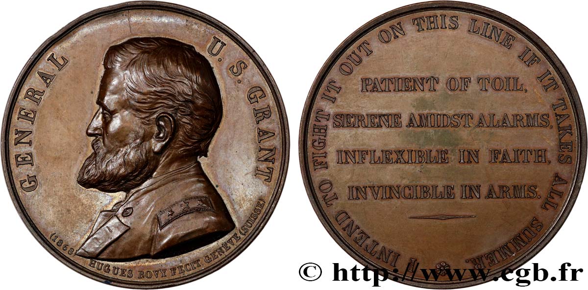 ESTADOS UNIDOS DE AMÉRICA Médaille, Général Ulysses S. Grant EBC