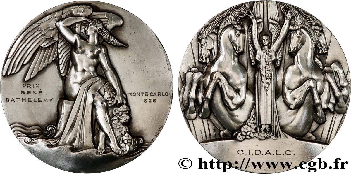 VIERTE FRANZOSISCHE REPUBLIK Médaille, Prix René Barthelemy, Nymphe fVZ