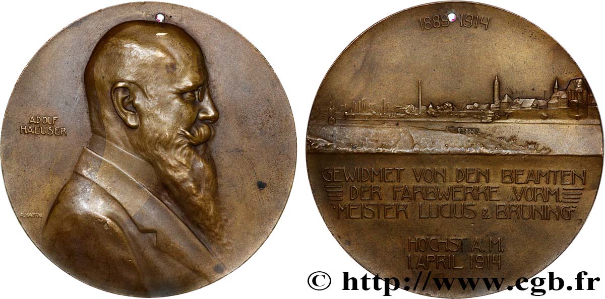 SCIENCE & SCIENTIFIC Médaille, Adolf Haeuser XF