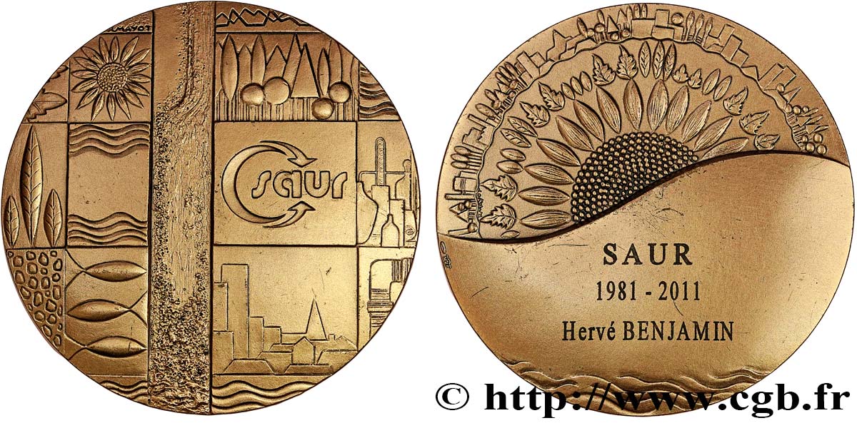QUINTA REPUBLICA FRANCESA Médaille, SAUR EBC