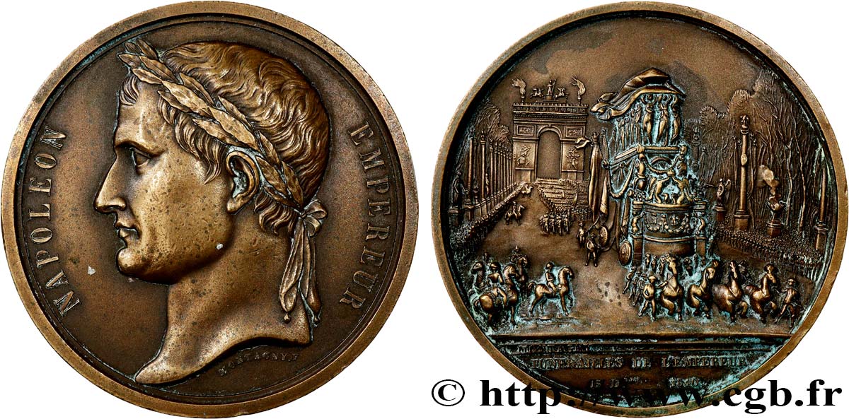 LOUIS-PHILIPPE Ier Médaille, Retour des cendres - funérailles de l’Empereur, refrappe moderne TTB