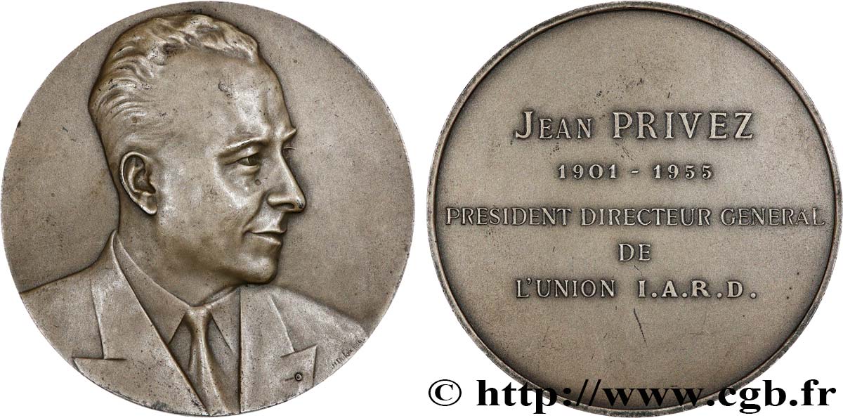 ASSURANCES Médaille, Jean Privez TTB+