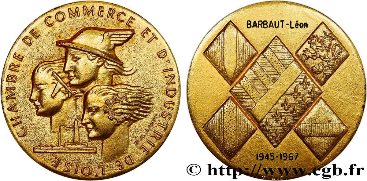 CHAMBERS OF COMMERCE / CHAMBRES DE COMMERCE Médaille, Chambre de commerce et d’industrie de l’Oise AU