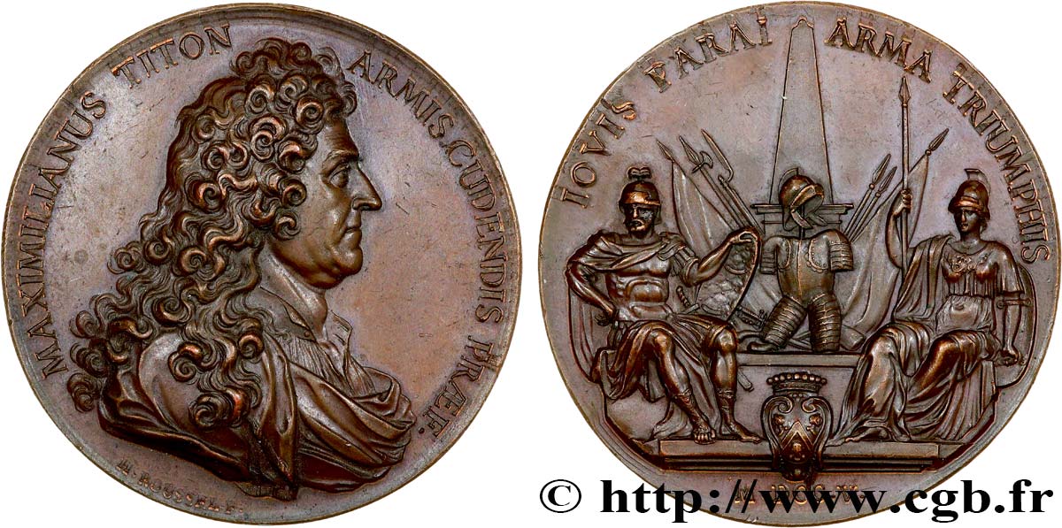 LOUIS XIV LE GRAND OU LE ROI SOLEIL Médaille, Maximilien Titon (1632-1711), frappe moderne SUP