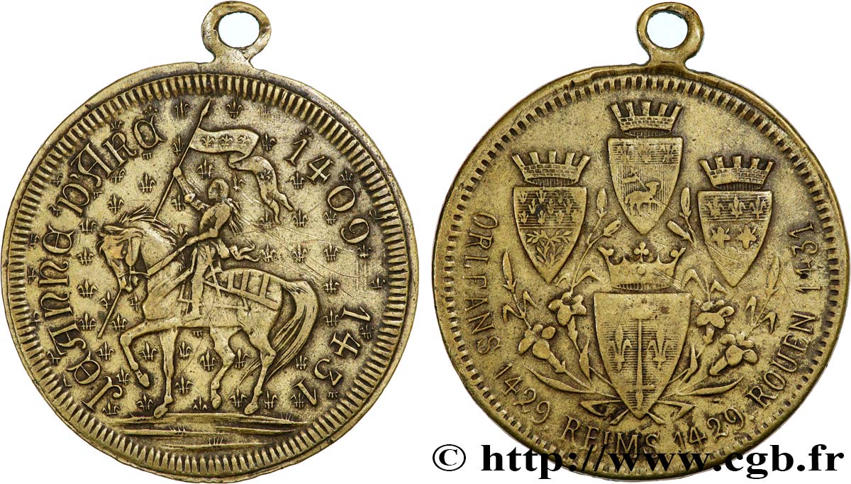PERSONNAGES CÉLÈBRES Médaille, Jeanne d’Arc XF/VF