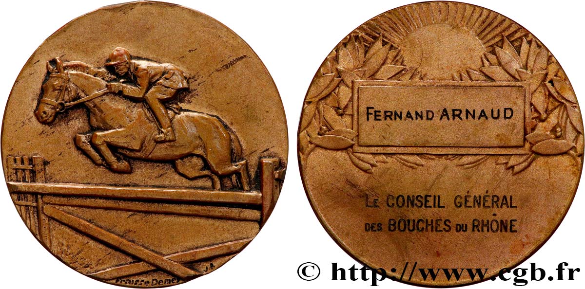 GENERAL, DEPARTEMENTAL OR MUNICIPAL COUNCIL - ADVISORS Médaille, Conseil général des Bouches du Rhône AU