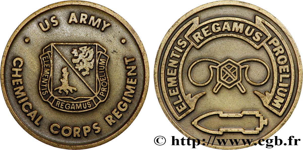 ESTADOS UNIDOS DE AMÉRICA Médaille, US Army, Chemical corps regiment EBC