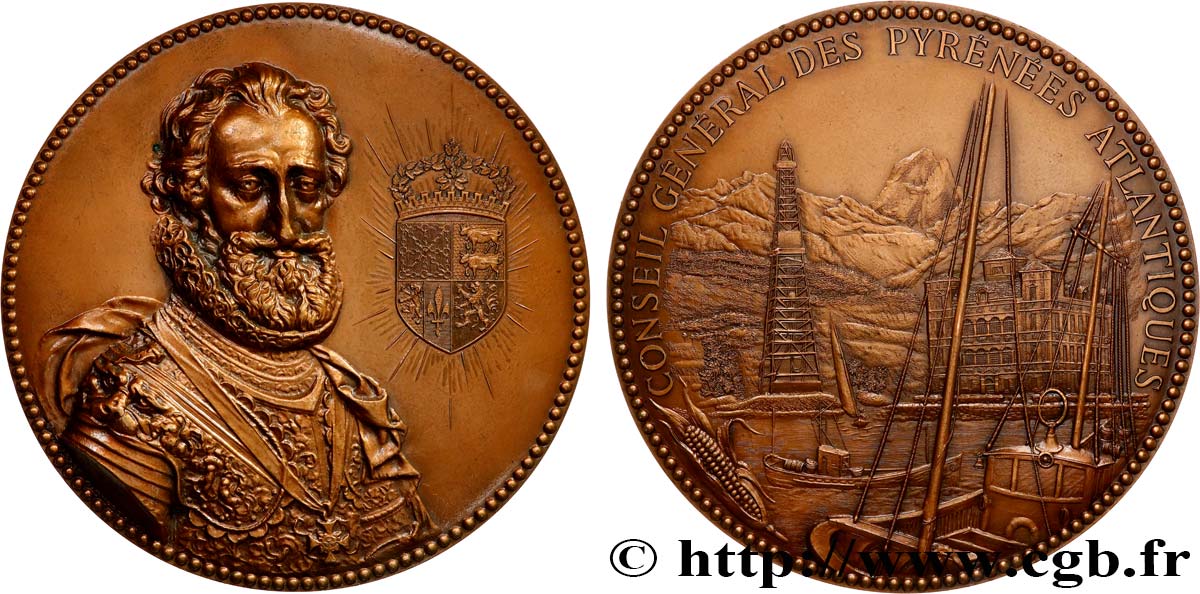 HENRI IV LE GRAND Médaille, Conseil général des Pyrénées atlantiques SUP