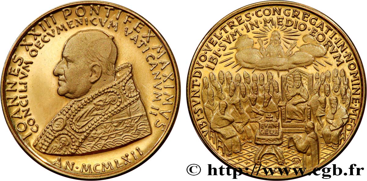 ITALY - PAPAL STATES - JOHN XXIII (Angelo Giuseppe Roncalli) Médaille, Concile Vatican II AU