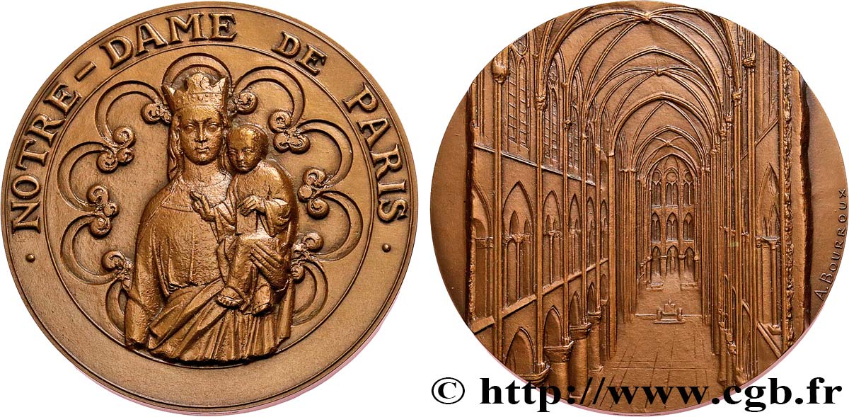 BUILDINGS AND HISTORY Médaille, Notre Dame de Paris AU