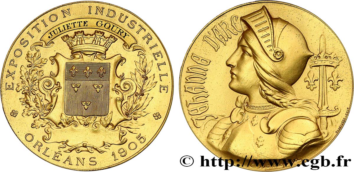 TROISIÈME RÉPUBLIQUE Coffret de deux médailles unifaces, Jeanne d’Arc SUP