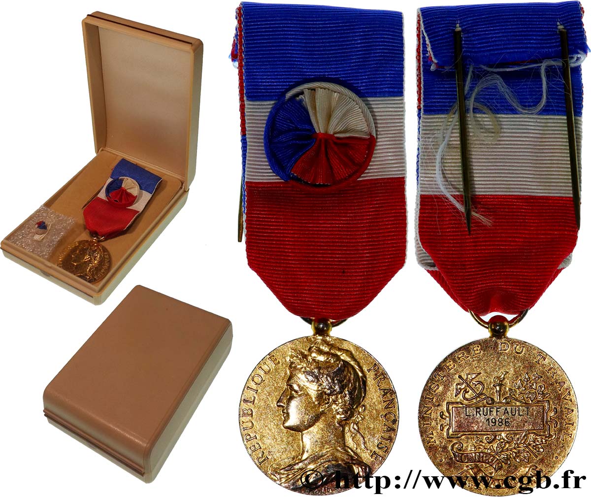 CINQUIÈME RÉPUBLIQUE Médaille d’honneur du Travail, Ministère du Travail TTB