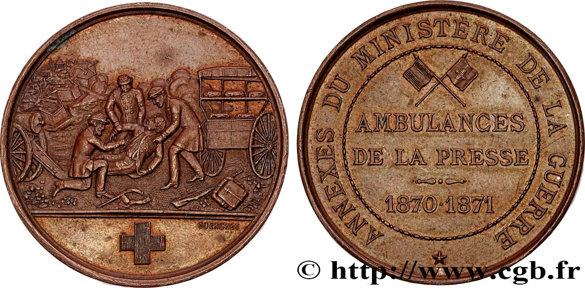 GUERRE DE 1870-1871 Médaille, Ambulances à la presse AU