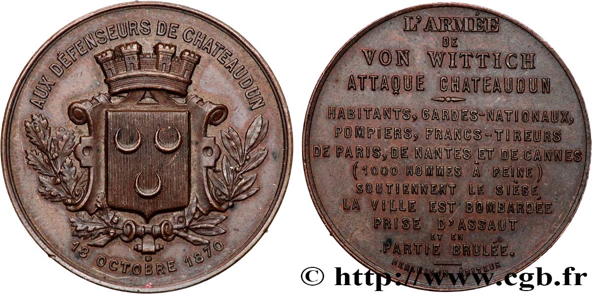 CHARTRES ET LE PAYS CHARTRAIN Médaille, le siège de Châteaudun SUP