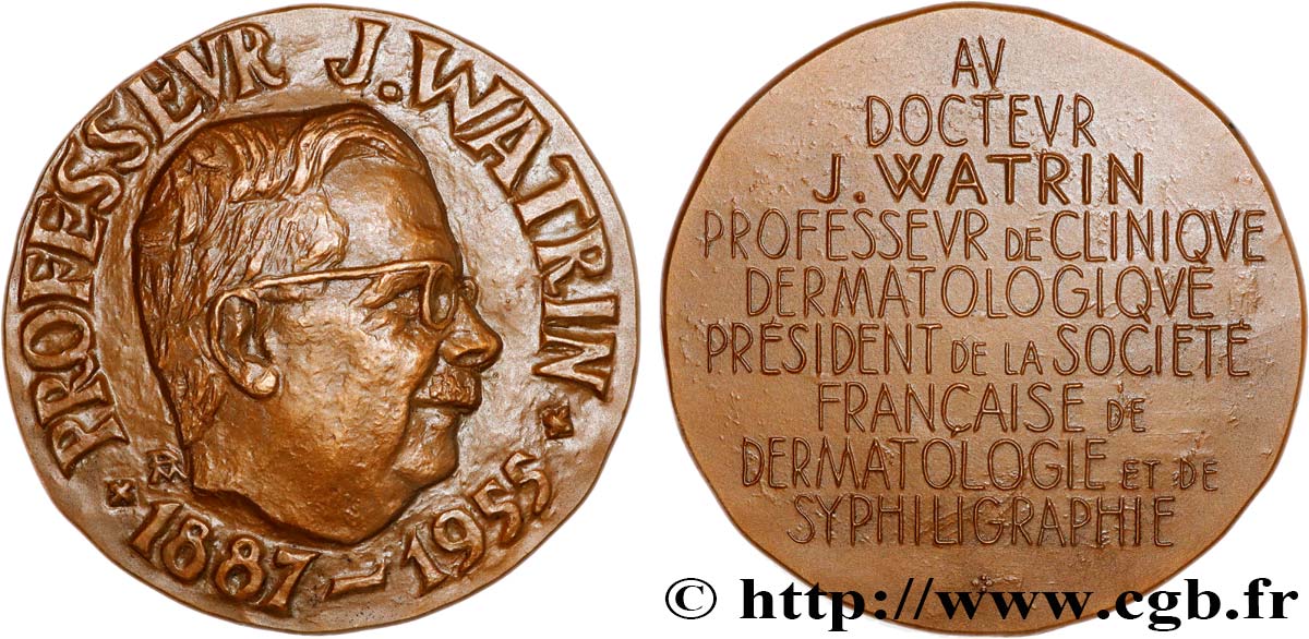 SCIENCES & SCIENTIFIQUES Médaille, Professeur Jules Watrin EBC