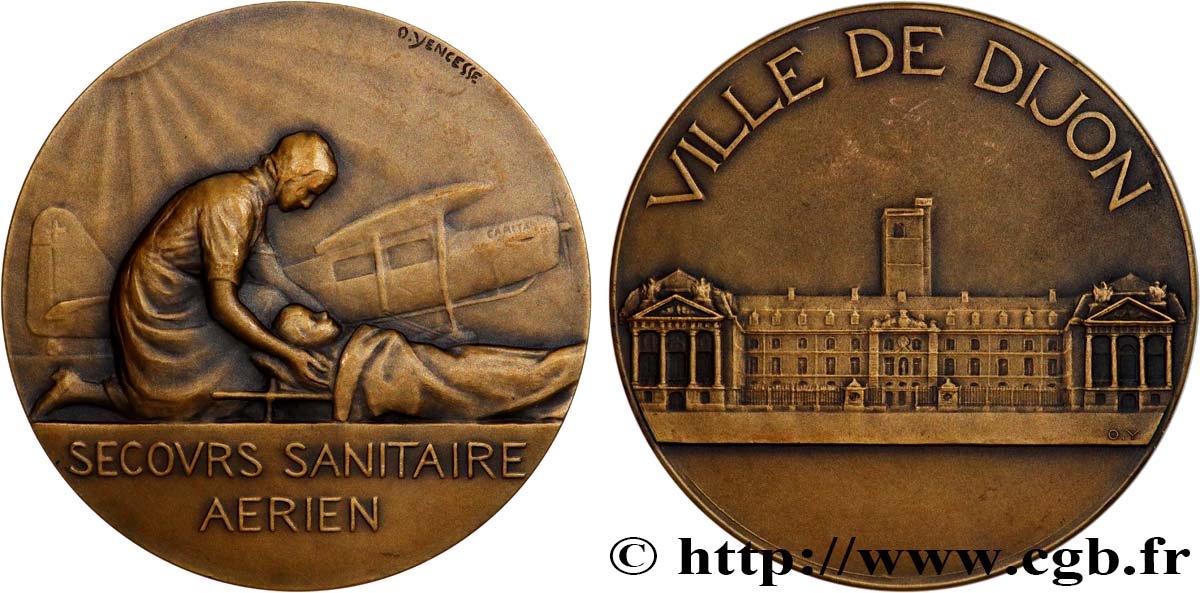 TERZA REPUBBLICA FRANCESE Médaille, Secours sanitaire aérien SPL