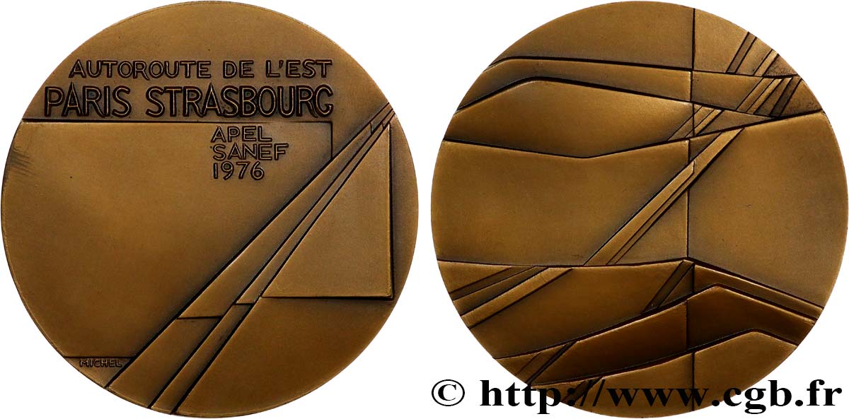 QUINTA REPUBBLICA FRANCESE Médaille pour l’autoroute de l’Est SPL
