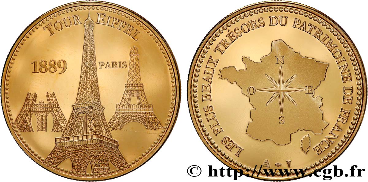 MONUMENTS ET HISTOIRE Médaille, Tour Eiffel SPL