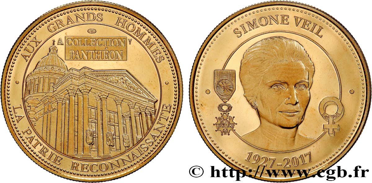 COLLECTION PANTHÉON - AUX GRANDS HOMMES Médaille, Simone Veil SC