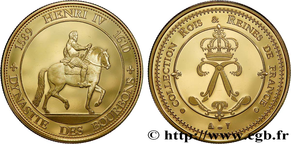 COLLECTION ROIS & REINES DE FRANCE Médaille, Henri IV SPL