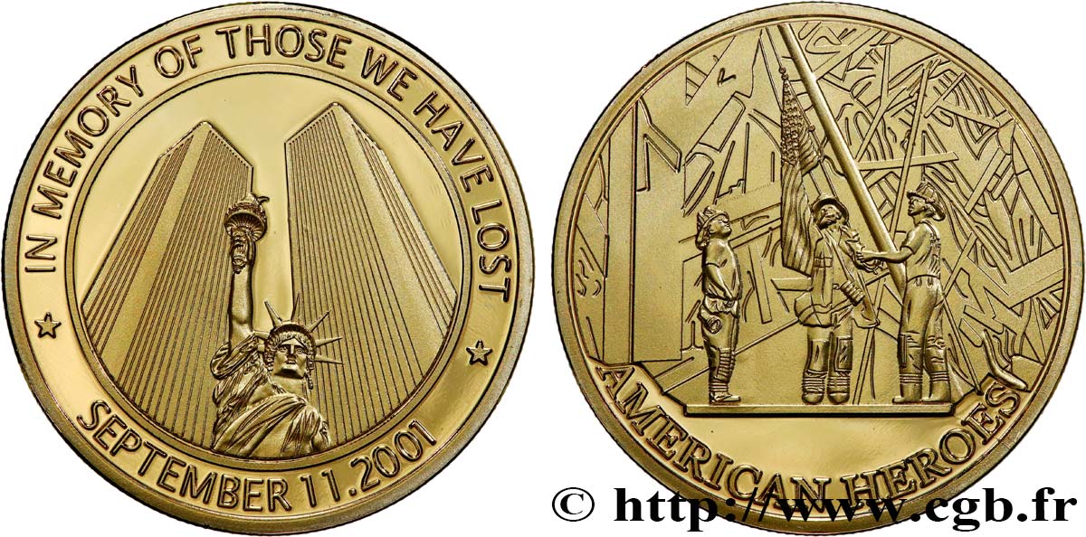 ESTADOS UNIDOS DE AMÉRICA Médaille, Aux héros américains EBC