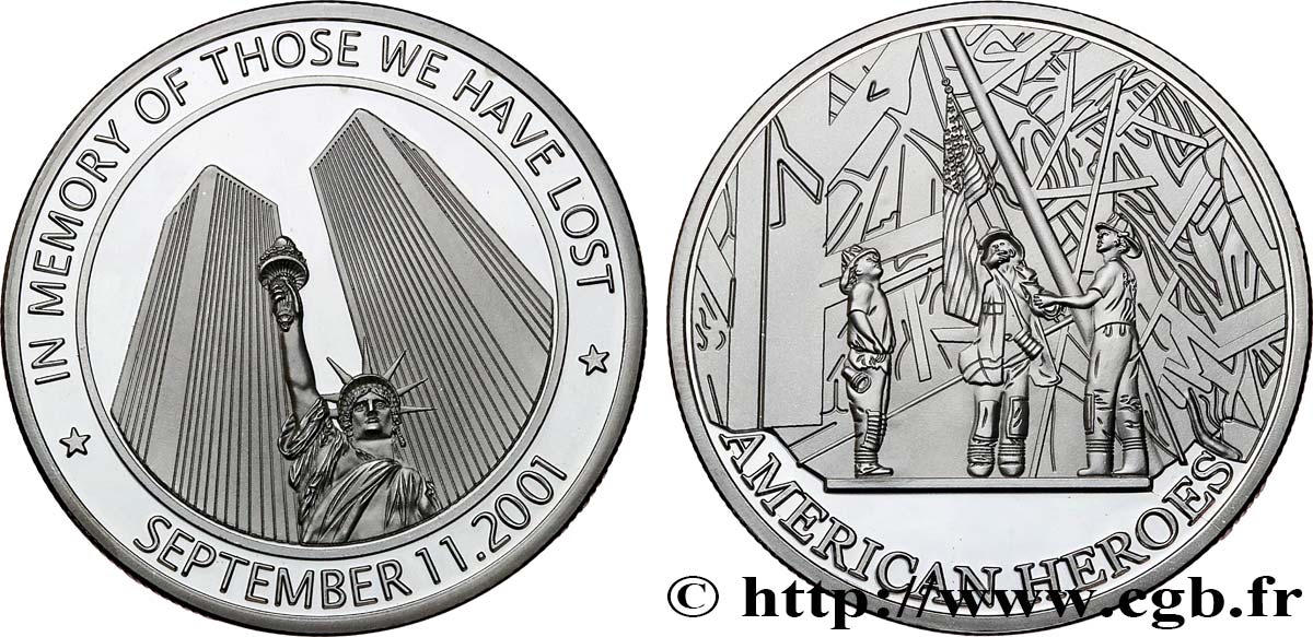 UNITED STATES OF AMERICA Médaille, Aux héros américains AU